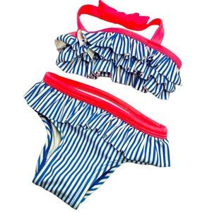 Gymboree baby swim suit 3-6 month ruffles and stripes